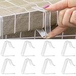 JIANYH 8 Pcs Table Cloth Clips, Clear Picnic Tablecloth Clips, Windproof Picnic Table Cloth Clamps Table Cover Clamps For Christmas Home Wedding Party Indoor Outdoor Camping