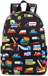 Bluboon Preschool Backpack Kids School BookBags for Boys Girls Kindergarten Toddler School Bags, Truck Black, Medium, Laptop