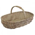 Red Hamper Medium Shallow Antique Wash Lined Garden Trugs