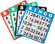 100 Bingo Cards in Mixed Colors by 