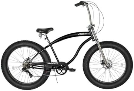 Tracer Avalon 26/29 Inch Beach Cruiser Bike for Adult Men & Women, 7-Speed Disc Brake 3.0 Fat tire Low Step-Through Frame, City Hybrid Bike (GT Fork-7 Speed(with disc Brake), 29" Black)