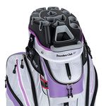 Founders Club Womens Premium Cart Bag for Ladies with 14 Way Organizer Divider Top Purple