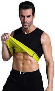 Ausom Mens Sweat Shaper Vest- Hot Thermo Slimming Shapewear- Exercise & Workout Sauna Suit- Best Abdominal Trainer- Upper Body Fat Burner for Weight Loss