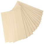 JMIATRY 24 Pcs Balsa Wood Sheets, 300x200x2mm Plywood Sheets, Unfinished Basswood Sheets for Home Decoration, DIY Crafts Projects, Woodcraft Model, Painting and Engraving