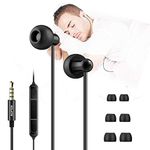 AGPTEK Sleep Earbuds, in-Ear Sleeping Earphones Noise Isolating Earbuds with Mic & Volume Control for Sleeping, Side Sleeper, Snoring, Air Travel, 3 Sizes