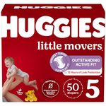 Huggies Little Movers Baby Diapers, Size 5, Giga Pack, 50ct