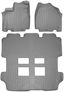 MAXFLOORMAT Floor Mats for Honda Odyssey (2011-2017) (3 Row Set) (Grey)