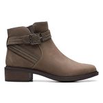 Clarks Maye Strap Dark Taupe UK-6