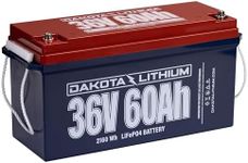 Dakota Lithium - 36V 60Ah LiFePO4 Deep Cycle Battery - 11 Year USA Warranty - 2000+ Cycles - For 36V Trolling Motors, Fish Finders, Electric Motors, Marine, and More - 36v 8amp Charger not Included