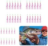 Sea Fishing Rigs, 6 Pack / 36 Hooks Mackerel Feathers Rigs Fishing Hooks Sea Boat Beach Pier Lure Fishing Rigs with Swivel Snap Connector Hooks & Colorful Baits for Deep Sea & Night Fishing