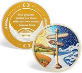 CHURYUML 1 Year Sobriety Coin One Year Sobriety Chip Sobriety Gifts for Women Men Non-Religious AA Chips and Medallions Sober Affirmation Token Alcoholics Anonymous Addiction Recovery Gift