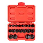 TEKTON 3/8 Inch Drive 6-Point Impact Socket Set, 19-Piece (6-24 mm) - Case | SID91302