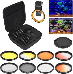 Coral Lens Aquarium Reef Filter Lens Kits for Phone 8 Coral Lenses Kit 1 Dust Cover Case 2 Reef Lens Clips