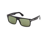 Tom Ford PHILIPPE-02 FT 0999 Shiny Black/Green 58/16/145 Men Browline Non Polarized Iridium Sunglasses, Shiny Black, 58