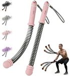 Soulyis Adjustable Ropeless Battle Ropes for Quiet Home Gym - Cordless Training Rope, Weighted Workout Ropes for HIIT, No-Jump Training & Full-Body Exercise,Fitness Equipment (Advanced Pink)