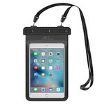 Universal Waterproof Case, MoKo Dry Bag Pouch for iPad Mini 6 2021, iPad mini 5/4/3/2/1, Galaxy Tab A 8.0/8.4, Tab A7 Lite 8.7, Tab E 8.0, HUAWEI MatePad M5/T8 & Other Tablets up to 8.3", BLACK