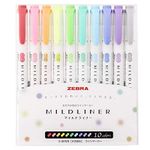 AOFU Zebra Wkt7-10C Highlighter,10 Colors,Multi-coloured