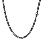 PROSTEEL Black Chain Necklace Men and Women Link Curb Chain Jewelry 18 inch Black Cuban Chain