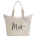 CARAKNOTS Future Mrs. 2024 Bride Tote Bag Wedding Bachelorette Bridal Shower Gifts Canvas Large Travel Shoulder Bag with Interior Pocket