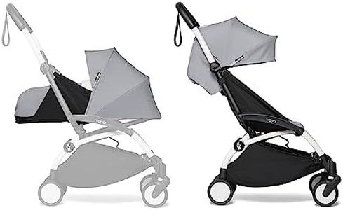 BABYZEN YOYO2 Complete Stroller - Includes Stone 0+ Newborn Pack, White Frame & Stone 6+ Color Pack - Suitable for Children Up to 22 kg
