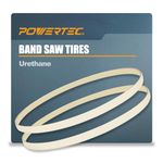 POWERTEC 9" Band Saw Tires, 9 Inch x 1/2 Inch x 5/32 Inch, Urethane Bandsaw Tires for Grizzly, Jet, Powermatic 9 inch Bandsaws, 2 Pack