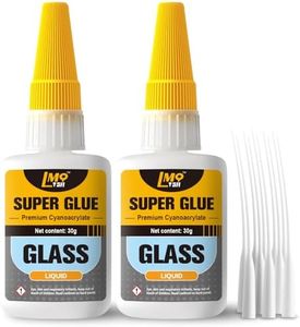 LMQ Glass Glue, 2 x 30g Glass to Glass Glue, Super Glue for Glass, Glass Products, DIY Craft, Jewelry, Art and Many More - Clear, Waterproof