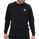 Nike Men's Long Sleeve T-Shirt, Bla