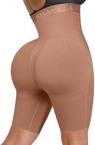 SHAPELLX Body Shaper Suits For Women Tummy Control High Waisted Body Shaper Shapewear Slip Shorts Butt Lifting Shapewear Higher Power Shorts (Light Brown, XX-Large)