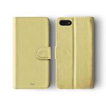 Tirita Phone Case Compatible with iPhone 6 Plus & 6s Plus Flip Book Wallet Cover PU Leather Shabby Chic Vintage Style Vanilla Yellow