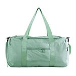 FIYUK Gym Bag Workout Duffel Bag Sports Travel Bags with Dry Wet Pocket and Shoe Compartment Green