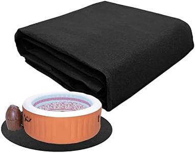 Dubbulon Protector Suelo Piscina, Alfombrilla para La Piscina, Lmohadilla Protectora para Piscina, Alfombrilla para Piscina Fieltro Redonda, Absorbe El Agua Y Protege El Suelo