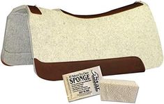 5 Star Equine Products Saddle Pad - 7/8" Thick Western Contoured Natural Pad 30" x 30" Wool Saddle Blanket