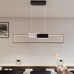 Tioolo LED Pendant Light, Dimmable Modern LED Chandelier Lamp with Remote, Creative Square Hanging Pendant Lighting, Adjustable Ceiling Pendant Light Fixture for Kitchen Island Dining Room Bedroom,36W
