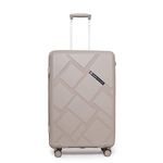 Swiss Military Star Hard-Sided Luggage Trolley Bag | Durable Zipper | Combination Lock | Light Weight | 24 Inch | Material: PP | Beige | SM004HTB