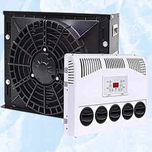 ExoticaBlend 12V/24V Universal Elektrische RV Truck Camper Van Klimaanlage Elektrische Automotive Split Klimaanlage AC Einheit für LKW, Sattelwagen, Wohnmobil, Van AC New Energy Black-12V
