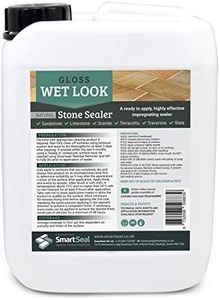 SmartSeal's Natural Stone Sealer - "Wet Look" Finish - Professional Grade, Easy To Apply Natural Stone Sealer. Durable Gloss Sealer for Sandstone, Limestone & Slate. Patio Sealer Wet Look (5 L)