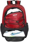 DAFISKY Youth Soccer Backpack - Soccer Bag with Shoes and Ball Compartment Sports Bag for Basketball Volleyball Football, Red