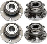 Supagat 4pcs Wheel Hub Assembly Front Rear Driver Passenger Left Right Side with ABS Sensor 5 Lugs for VW,for Audi 111-6849