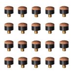 20 Pcs Pool Cue Tips Hard Leather Screw-on Tips,Screw on Tips 10 mm Replacement Cue Tips for Pool Cues and Snooker,Screw on Tips 10 mm Cue Hard Tips for Pool Cues and Snooker(Brown)