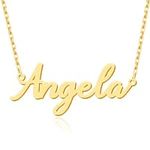 Juantao Personalized Name Necklace with Heart Dainty 18K Gold Plated Nameplate Necklace Custom Name Jewelry Gifts for Women Teen Girls