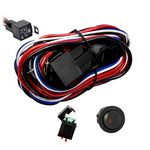 Eyourlife Wiring Harness 300W Heavy Duty Wiring Harness Kit 12V/40A Fuse Relay On/Off Switch Relay 14AWG /8.2FT Off Road Power