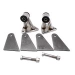 2 SET SHLPDFM Polished Stainless Weld-In Engine Motor Mount 9108040 Fits for Chevy SBC/BBC Big Small Block 350 396 454