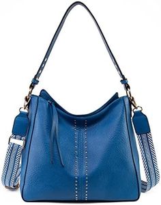 Montana West Hobo Bag for Women Designer Purses and Handbags Tote Shoulder Bags with Guitar Strap,MWC-128ABLUE