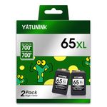 YATUNINK 65XL Black Ink Cartridge Replacement for HP 65 Ink Cartridges 65 XL Use with HP Deskjet 3700 Series DeskJet 3755 3722 3752 2600 3772 Envy 5055 5000 5070 5052 (2 Black)