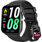 Blackview Smart Watch for Men Women, 1.91" HD Fitness Watch with LED Flashlight, Heart Rate SpO2 Sleep Stress Monitor, 120+ Sports, Waterproof Step Counter, Bluetooth Call Smartwatch for iOS Android