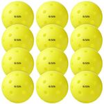 A11N S26 Indoor Pickleball Balls- USA Pickleball Approved for Tournament Play, 6/12-Pack, Yellow