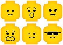 6 Minifig Heads Emotions Faces Wall