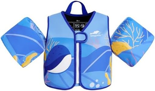 Gogokids Toddler Floaties, Kids Swim Vests for 20-50 lbs Girls and Boys, Pool Float Jackets with Arm Water Wings for 2-6 Year Old Children