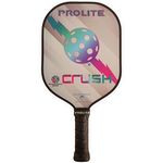 Pro-Lite Prolite Crush Power Spin Pickleball Paddle 13mm Noise Dampening Polypropylene Honeycomb Core (Weight Range 7.6-8.2 oz, Iridescence (Aqua/Fuchsia))