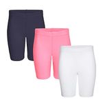 2K Kids Girl's Cycling Shorts (2KGCS_C2_78Y_Multicolour_7 Years-8 Years)